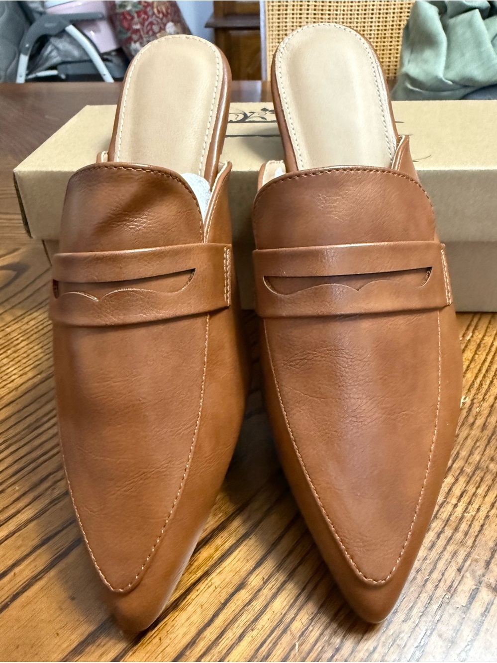 Alicegana Mules. Brown. New in box. Size 7.
